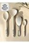 Hard Tip Heat Resistant Silicone Ladle Spoon Set 4 Pieces 28cm/22cm/20cm Spoon 28cm Ladle