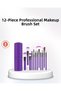 12 Pieces Professional Brush Set for Flawless Makeup with Portable Box Gift