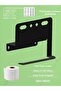 Black Metal Toilet Paper Holder with Shelf Toilet Paper Hanger Bathroom Organizer (Screw & Dowel Included)