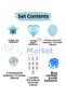 Silver Number 3 Age Balloon Set Blue Heart Star Confetti Birthday & Special Occasion Decoration Balloon Bouquet - 2