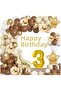 Retro Colors Standing Giraffe Foil Balloon Birthday Set