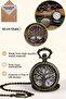 Special Edition Tree of Life Themed Pocket Watch with Chain Nostalgic Gift Bronze Metal Design Watch with Chain