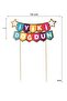 Multicolor Happy Birthday Plastic Cake Topper Cake Topper Happy Birthday Banner Lettering - 2