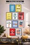 Motivational Sports Themed Wall Painting Set of 10 – Decorative Frame with Fitness Texts