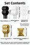 Black White Gold Balloon Set 17 Pieces Birthday Party Decoration - 2
