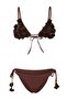 Kahverengi Üçgen Çiçek Aplikeli Normal Bel Regular Bikini Takımı TBESS26BT00073 - 4