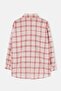 Pembe Ekoseli Oversize %100 Pamuk Gömlek TCTSS26TG00055 - 6