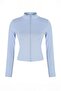 Açık Mavi Vücuda Oturan Fermuarlı Dik Yaka Örme Spor Ceket/Sweatshirt TWOAW23BZ00592 - 7