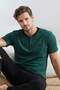 Green Regular Fit Buttoned Collar Embroidery Detailed Cotton Pajama Set Tmnss26Pt00046 - 3
