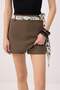 Mink Shawl Belted Thick Fabric Mini Shorts Skirt Shorts & Bermuda Twoss26Sr00075 - 5