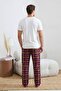 Beyaz Regular Kesim Kısa Kollu Pamuklu Ekose Breakfast Baskılı Pijama Takımı TMNSS26PT00006 - 3
