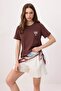 Brown Embroidered Regular Fit 100% Cotton Knitted T-Shirt Twoss26Ts00169 - 2