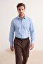 Mavi Normal Kalıp/Regular Fit Poplin Yazlık Erkek Dokuma Gömlek TMNSS26GO00030