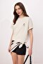 Stone Embroidered/Embroidered Oversize/Wide Fit 100% Cotton Knitted T-Shirt Twoss26Ts00165 - 2