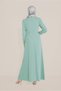 Embroidered Belted Watermelon Sleeve Dress 40586 - 3