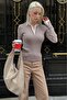 Mink Button Collar Long Sleeve Corded Fabric Slim Fit Women's Body Mg2729 - 6