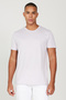 Men's Lilac Slim Fit Slim Fit 100% Cotton Crew Neck Basic T-Shirt - 4
