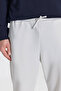 Men's Gray Cotton Standard Fit Regular Cut Tie-Waist Sweatpants with Side Pockets - 6