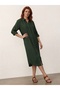 Viscose Shirt Dress Duckhead Green - 3