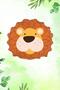 Lion Head Foil Balloon, Lion Balloon 50cm - 3
