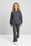Girls' Cotton Tracksuit Set – Print Detail, Flared Crew Neck - 3