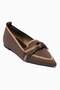 Women's Knitwear Ballerina Pointed Toe Bowknot Daily Ballerina Maris Brown - 3