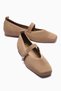 Women's Knitwear Ballerina Ballet Shoes with Square Toe and Baretli Design, Casual Ballerina Shoes, Cala Taba
