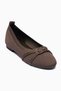 Women's Knitwear Ballerina Round Toe Bowknot Daily Ballerina Vela Brown - 3