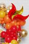 Fire Shaped Balloon Set of 3. Fire Department Fire Balloon Concept Foil Balloon Set - 2