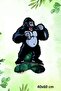 Standing Gorilla Foil Balloon, Self-Standing Gorilla King Kong Balloon