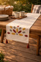 100% Cotton Linen Bohemian Punch Embroidered Table Runner – 40X 130 Elegant and Natural Tablecloth - 4