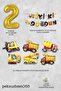 Construction Themed Birthday Party Set Birthday Ornament Set with Age Balloon Banner - 2