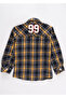 Boy's yellow plaid lumberjack shirt - 3