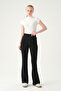 Black Flared Stripe Trousers 8320A