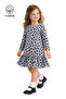 Girl Child Stretch Fabric Single Jersey Dress - Patterned Daily Transitional Children's Dress