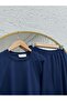 Darinka Front Gazi Stitched Skirt Suit-Nl673 Navy Blue - 3