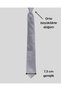 Light Gray Colored Satin 7.5 cm Wide Silk Tie - 3