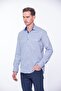 Classic Long Sleeve Thick Striped Gift Boxed Men's Shirt Fs-001260 - White Cobalt Blue - 2