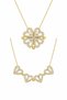 Magnetic Open-Close Heart and Clover Figured Gold Color Non-Tarnish Women's Necklace Lrn024 - 3