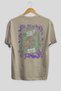 RORONOA ZORO 5 Anime Back Printed Beige Oversize t-shirt 100% cotton Men Women - 2