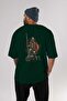 Sparta Back Printed Emerald Green Oversize T-shirt Men Women Crew Neck - 5