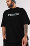 Turkish Delight Front Printed Black Oversize T-shirt Men's Women's Crew Neck - 3