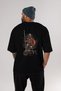 Sparta Back Printed Black Oversize T-shirt Unisex Men's Women's Crew Neck - 5