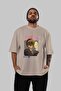 Yuuta Togashi 2 Anime Front Printed Beige Oversize t-shirt Men Women - 4