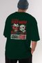 Freddy Vs Jason Back Printed Emerald Green Oversize T-Shirt Crew Neck Men Women - 7