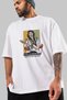 Che Guevara Hendrix Front Printed White Oversize T-shirt Unisex Men's Women's Crew Neck - 4