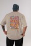 MONKEY D. LUFFY 1 Anime Back Printed Beige Oversize t-shirt 100% cotton Men Women