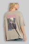 Johan Liebert MONSTER Anime Back Printed Beige Oversize t-shirt 100% cotton Men Women - 3