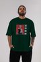 Gintoki Sakata GINTAMA 1 Anime Front Printed Emerald Green Oversize t-shirt Men Women - 5