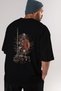 Sparta Back Printed Black Oversize T-shirt Unisex Men's Women's Crew Neck - 6